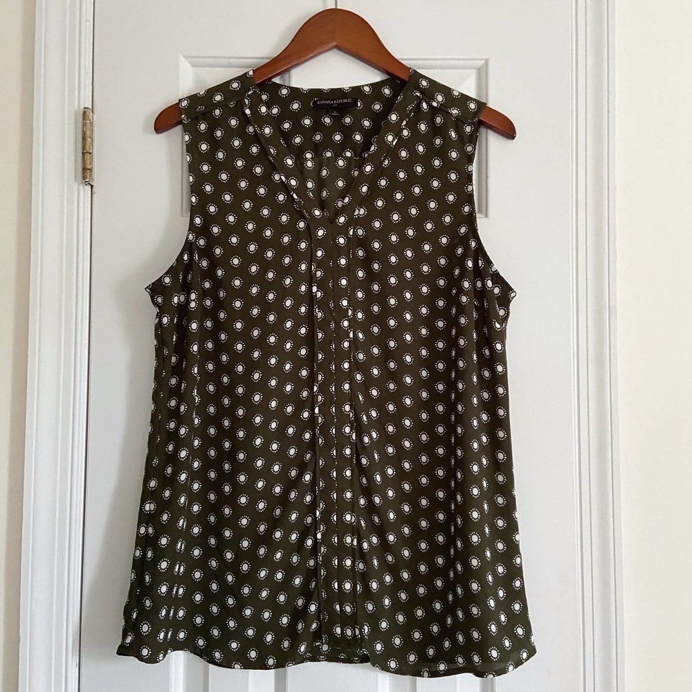 Banana Republic Green Popover Blouse